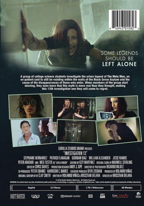 Investigation 13 (MOD) (DVD Movie) - back cover art