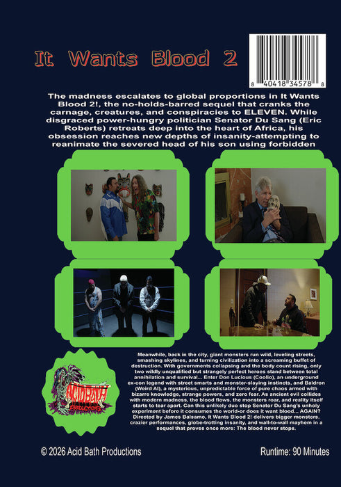 It Wants Blood 2! (MOD) (DVD Movie) - back cover art