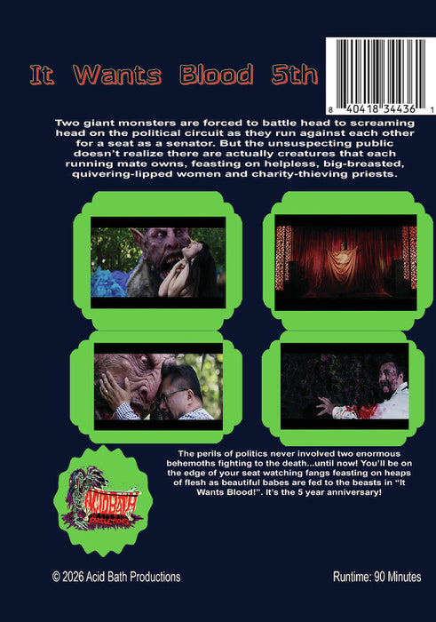 It Wants Blood! 5 Year Anniversary (MOD) (DVD Movie) - back cover art