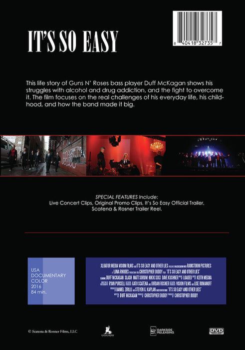 It's So Easy (MOD) (DVD Movie) - back cover art