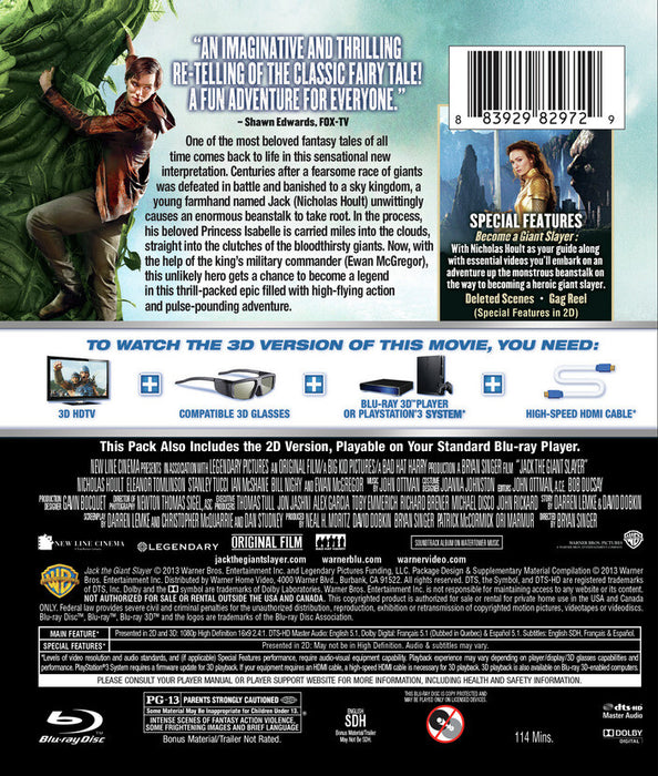 Jack the Giant Slayer 3D (MOD) (BluRay Movie) - back cover art