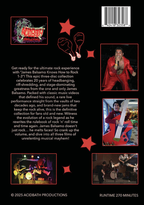 James Balsamo Knows How To Rock 1-3 (MOD) (DVD Movie) - back cover art