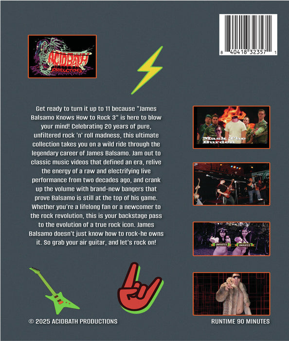 James Balsamo Knows How To Rock 3 (MOD) (BluRay Movie) - back cover art