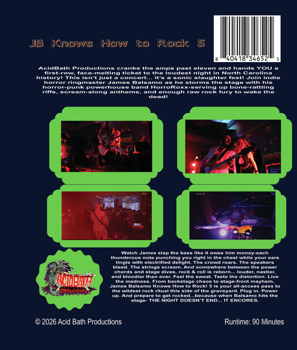 James Balsamo Knows How to Rock 5 (MOD) (BluRay Movie) - back cover art
