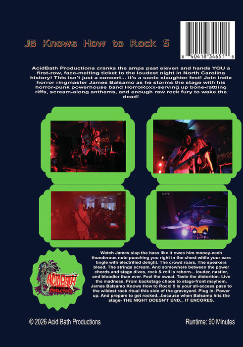 James Balsamo Knows How to Rock 5 (MOD) (DVD Movie) - back cover art