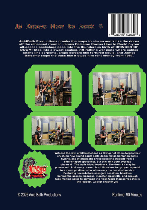 James Balsamo Knows How to Rock 6 (MOD) (DVD Movie) - back cover art