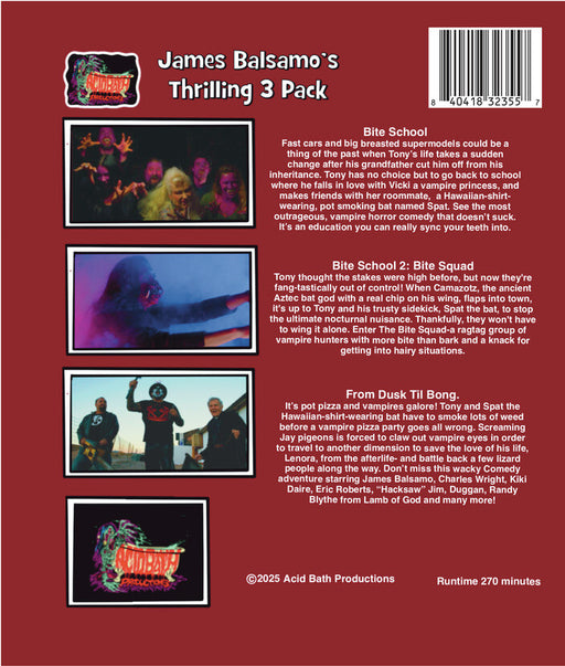 James Balsamo's Thrilling 3 Pack (MOD) (BluRay Movie) - back cover art