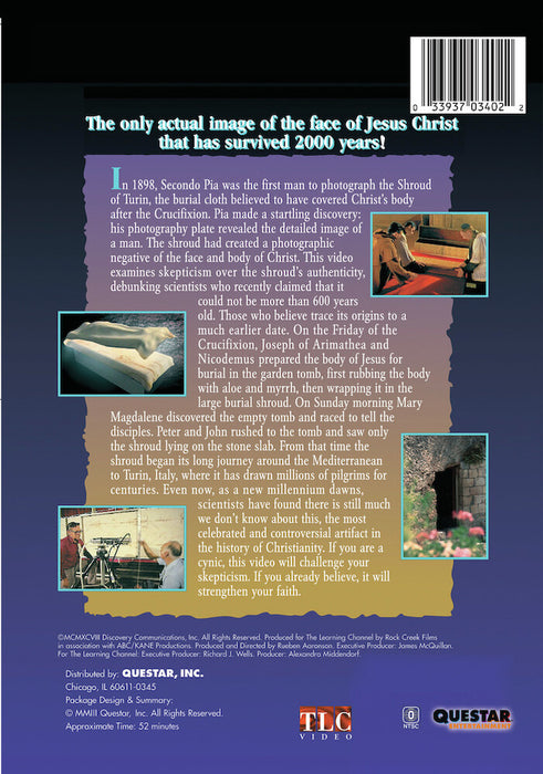 Jesus and the Shroud of Turin (MOD) (DVD Movie) - back cover art