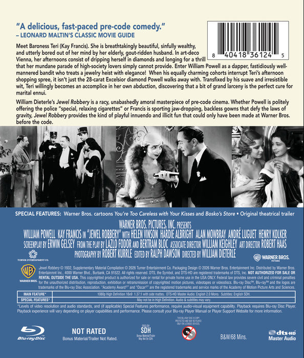 Jewel Robbery (MOD) (BluRay Movie) - back cover art
