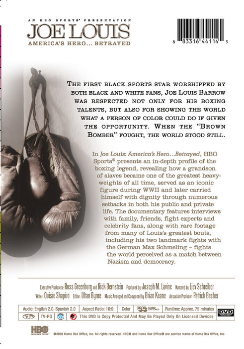 Joe Louis: America's Hero...Betrayed (MOD) (DVD Movie) - back cover art