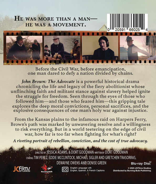 John Brown The Advocate (MOD) (BluRay Movie) - back cover art