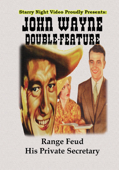 John Wayne Double Feature #1 - Range Feud & His Private Secretary (MOD) (DVD Movie) - movie cover art