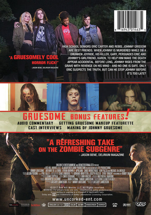 Johnny Gruesome (MOD) (DVD Movie) - back cover art
