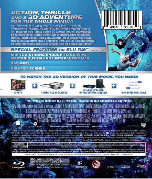 Journey 2: The Mysterious Island (MOD) (BluRay Movie) - back cover art