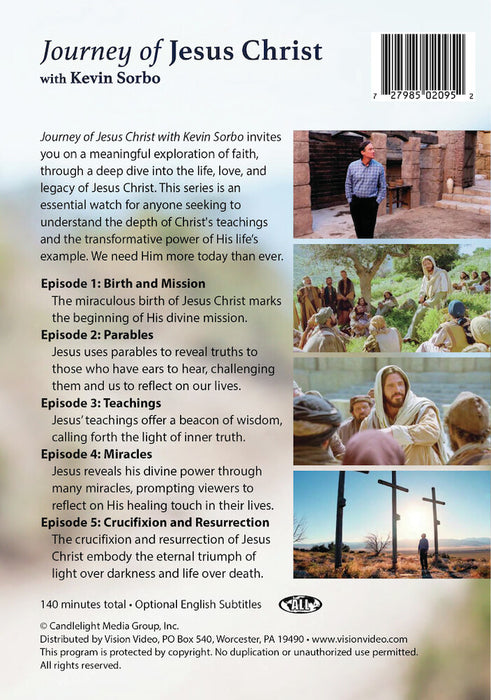 Journey of Jesus Christ with Kevin Sorbo (MOD) (DVD Movie) - back cover art