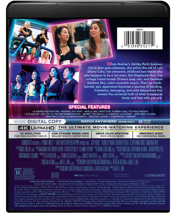 Joy Ride (MOD) (4K Movie) - back cover art