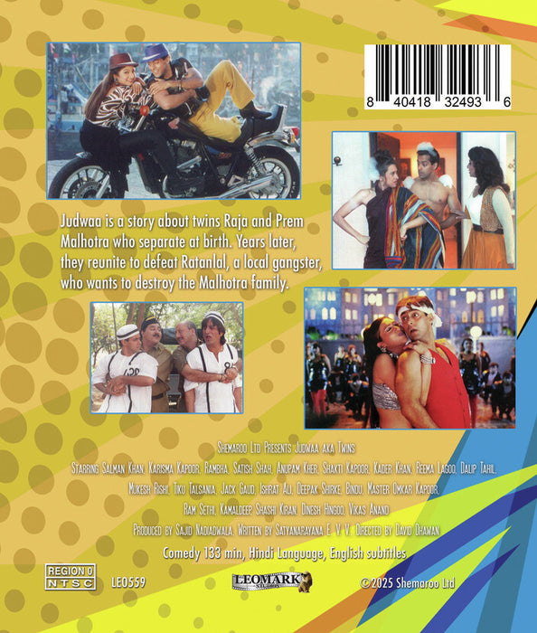 Judwaa aka Twins (MOD) (BluRay Movie) - back cover art