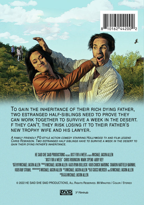 Just for a Week (MOD) (DVD Movie) - back cover art