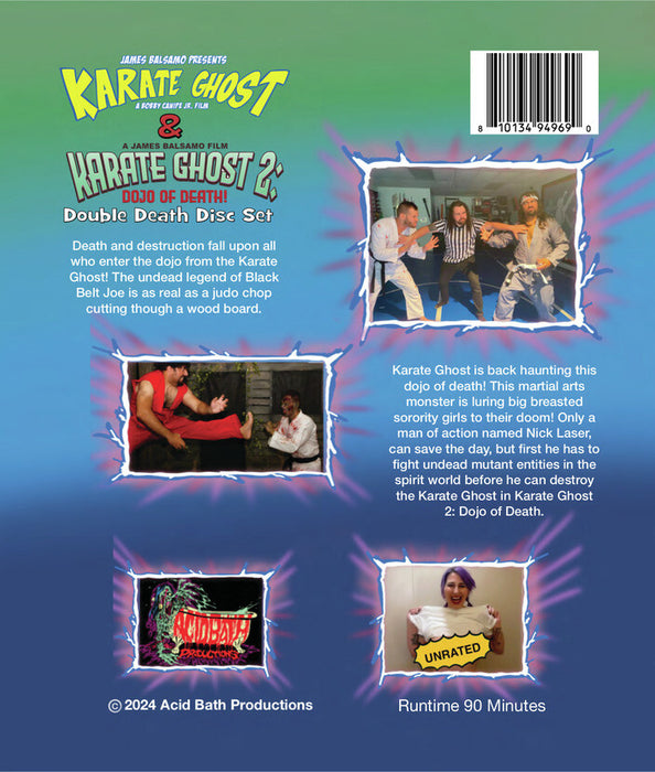Karate Ghost 1 & 2 Double Death Disc Set (MOD) (BluRay Movie) - back cover art