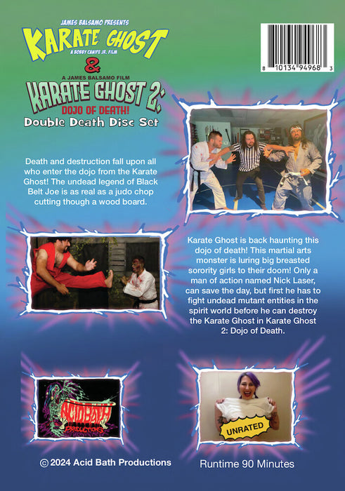 Karate Ghost 1 & 2 Double Death Disc Set (MOD) (DVD Movie) - back cover art