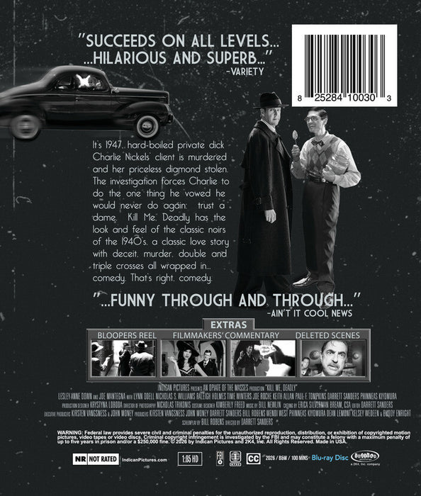 Kill Me Deadly (MOD) (BluRay Movie) - back cover art