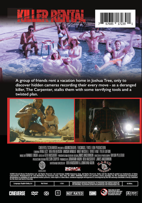 Killer Rental (MOD) (DVD Movie) - back cover art