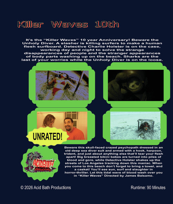 Killer Waves 10 Year Anniversary (MOD) (BluRay Movie) - back cover art