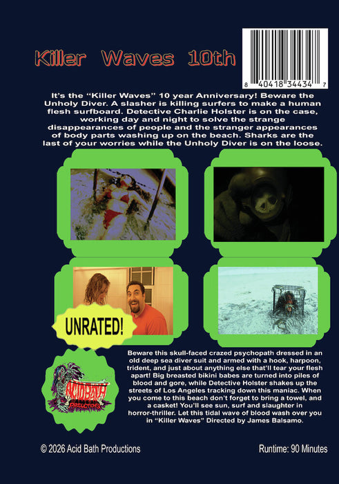 Killer Waves 10 Year Anniversary (MOD) (DVD Movie) - back cover art