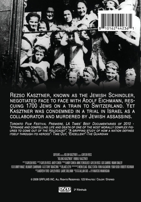 Killing Kasztner: The Jew Who Dealt With Nazis (MOD) (DVD Movie) - back cover art