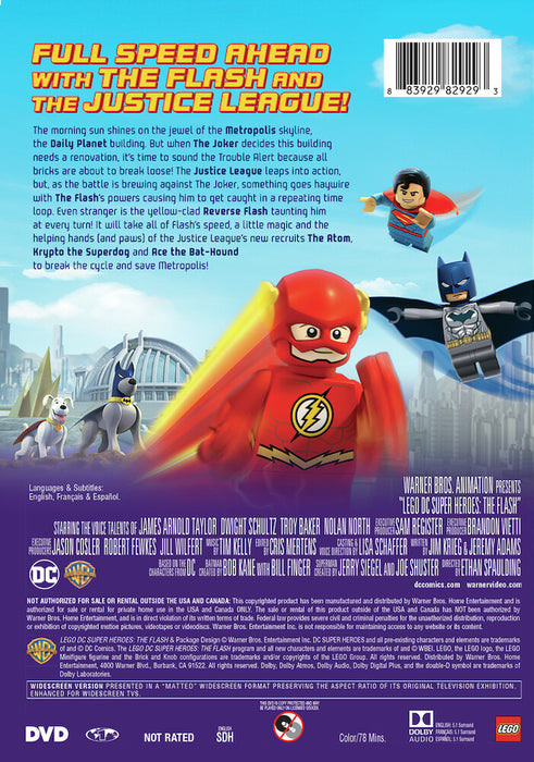 LEGO DC Super Heroes: The Flash (MOD) (DVD Movie) - back cover art