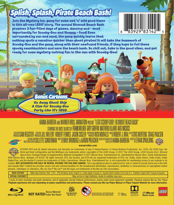LEGO Scooby-doo: Beach Blowout Bash (MOD) (BluRay Movie) - back cover art