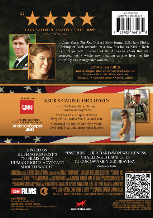 Lady Valor (MOD) (DVD Movie) - back cover art