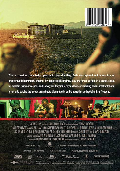 Land of Wolves (MOD) (DVD Movie) - back cover art