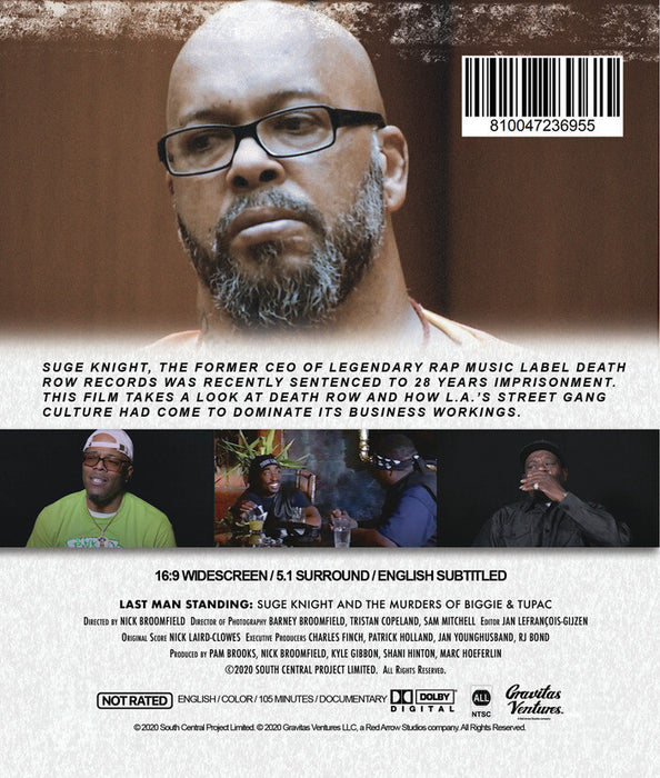 Last Man Standing: Suge Knight and the Murders of Biggie and Tupac (MOD) (BluRay Movie) - back cover art