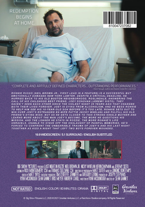 Last Night in Rozzie (MOD) (DVD Movie) - back cover art