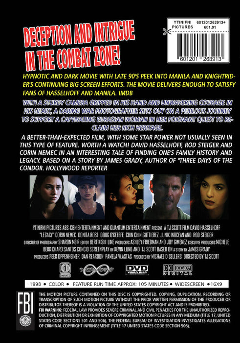 Legacy (MOD) (DVD Movie) - back cover art