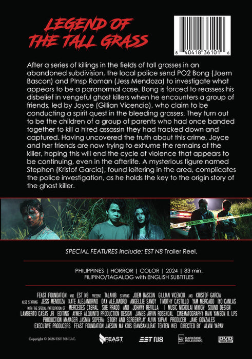 Legend of the Tall Grass aka Talahib (MOD) (DVD Movie) - back cover art