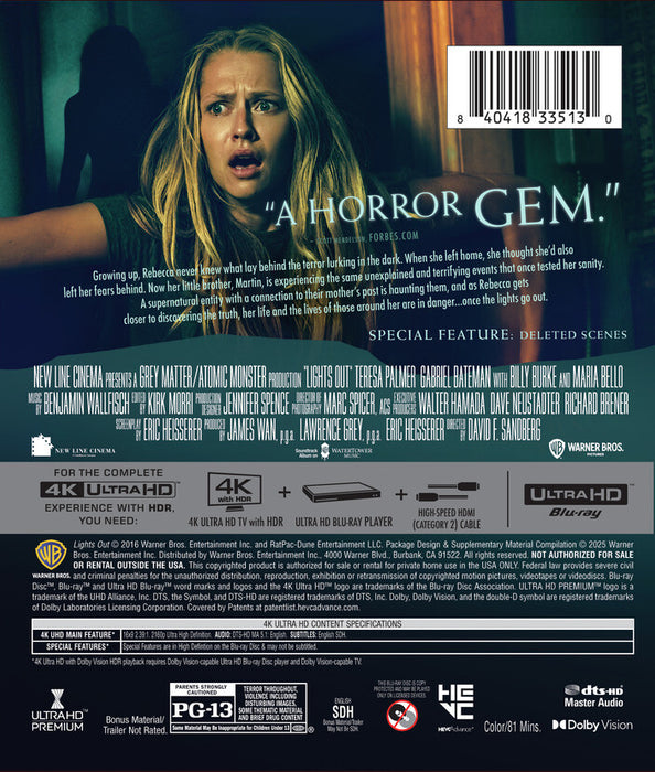Lights Out (MOD) (4K Movie) - back cover art