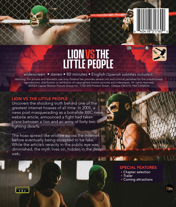 Lion Versus the Little People (MOD) (BluRay Movie) - back cover art