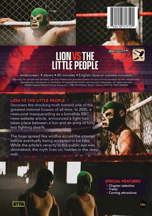 Lion Versus the Little People (MOD) (DVD Movie) - back cover art