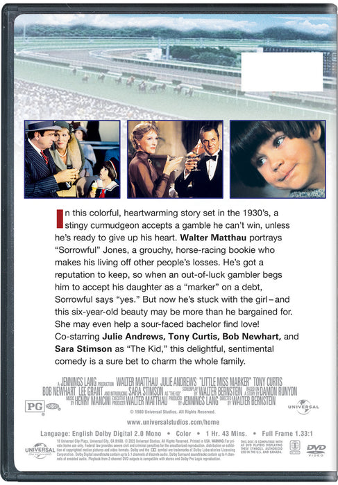 Little Miss Marker (1980) (MOD) (DVD Movie) - back cover art