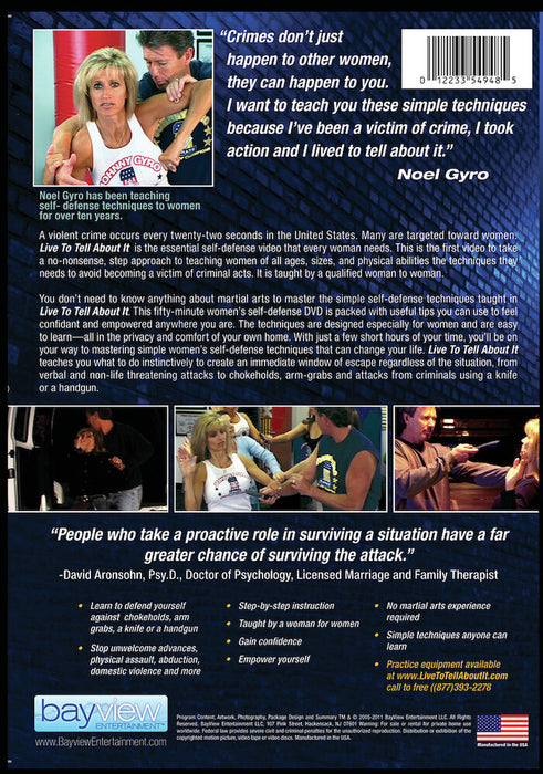 Live To Tell About It (MOD) (DVD Movie) - back cover art