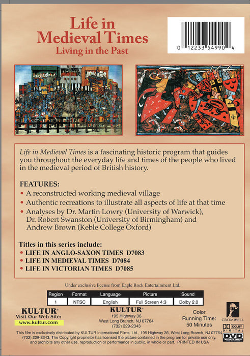 Living In The Past: Life In Medieval Times (MOD) (DVD Movie) - back cover art