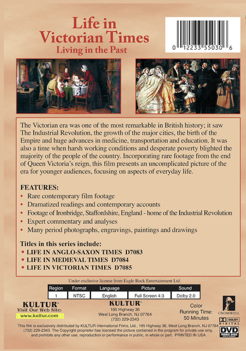Living In The Past: Life In Victorian Times (MOD) (DVD Movie) - back cover art