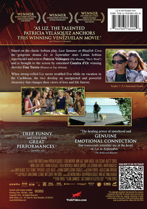 Liz in September (MOD) (DVD Movie) - back cover art
