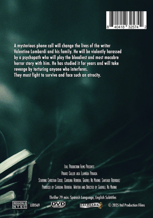Llamada Privada aka Private Caller (MOD) (DVD Movie) - back cover art