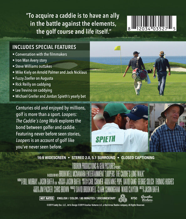 Loopers: The Caddie's Long Walk (MOD) (BluRay Movie) - back cover art
