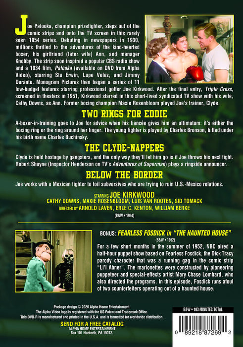 Lost TV Classics Featuring The Joe Palooka Story, Volume 2 (MOD) (DVD Movie) - back cover art