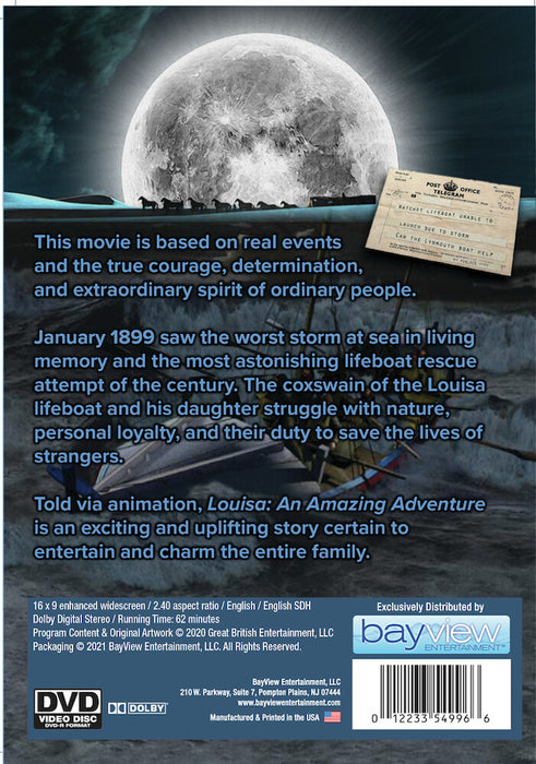 Louisa: An Amazing Adventure (MOD) (DVD Movie) - back cover art