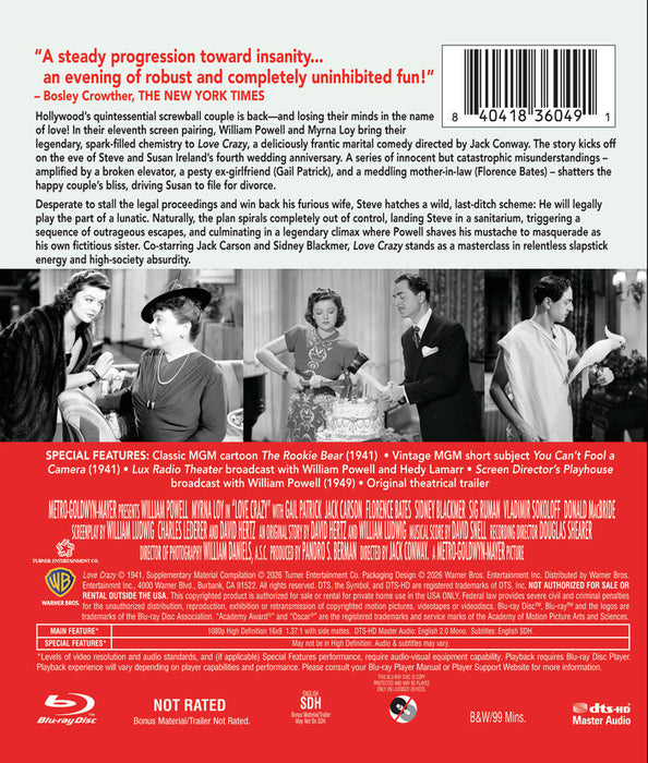 Love Crazy (MOD) (BluRay Movie) - back cover art